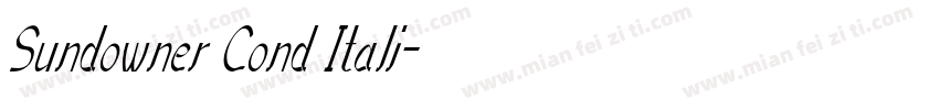 Sundowner Cond Itali字体转换